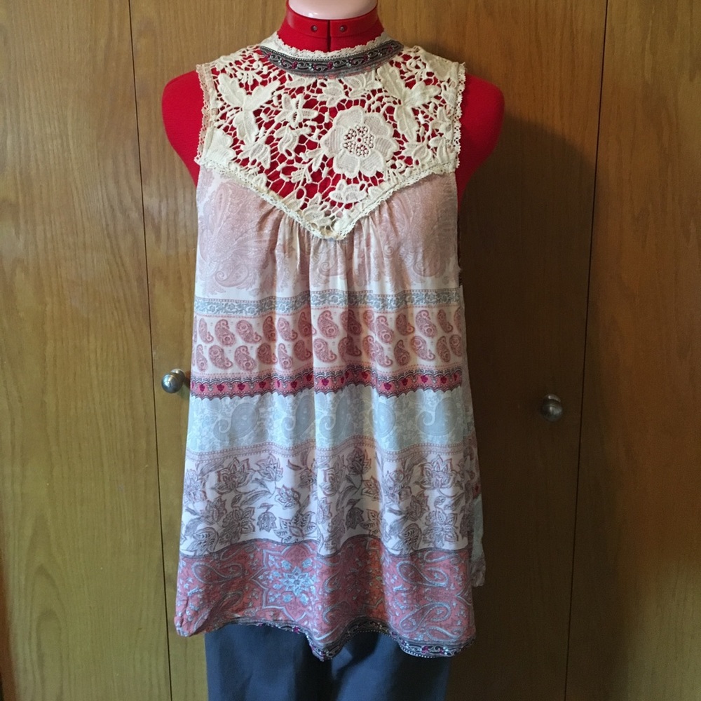 O'Neill High-Neck Peasant Tank Top